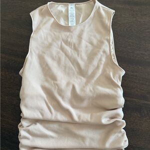 ALO Yoga Cream Ribbed Tank Top